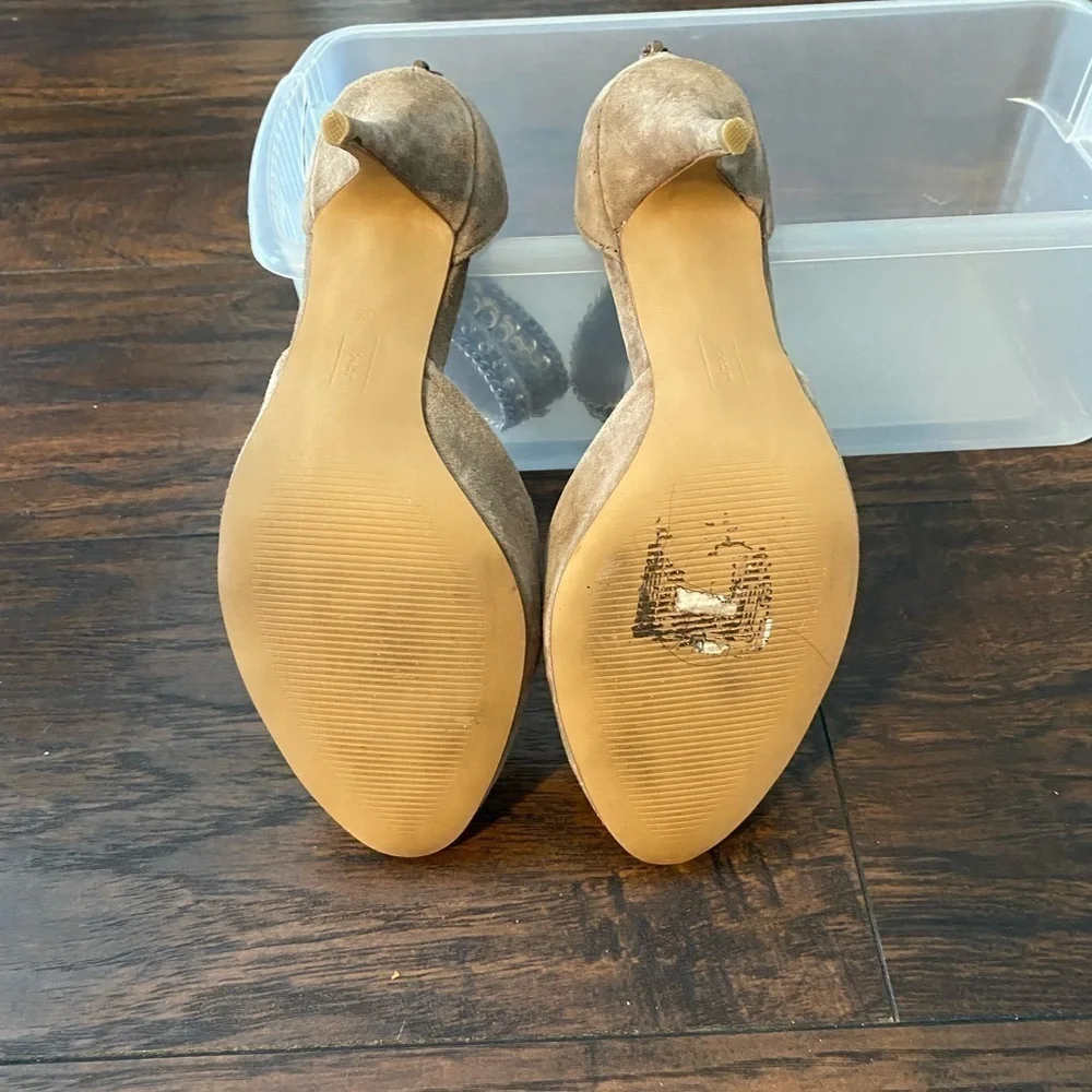 Steve Madden, Steve Madden Luxe Fiona, Tan Suede Heels, Size 8.5